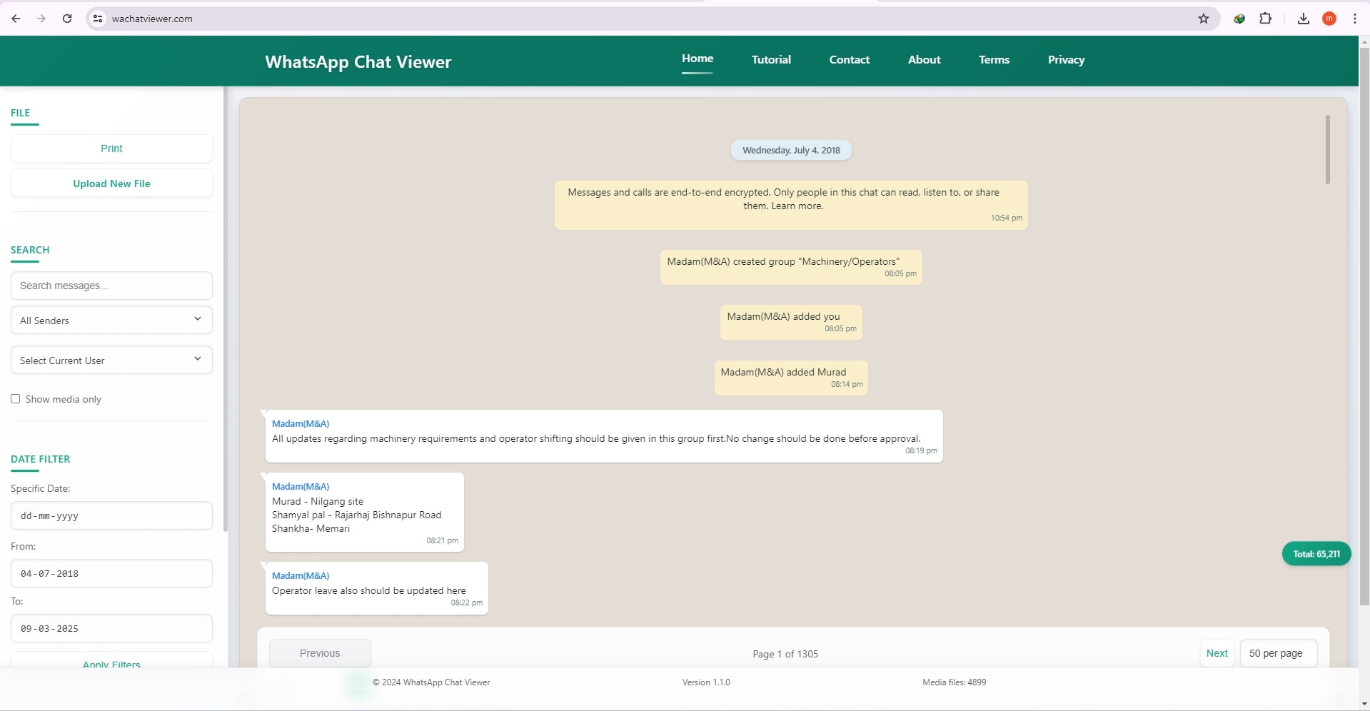 Chat Interface